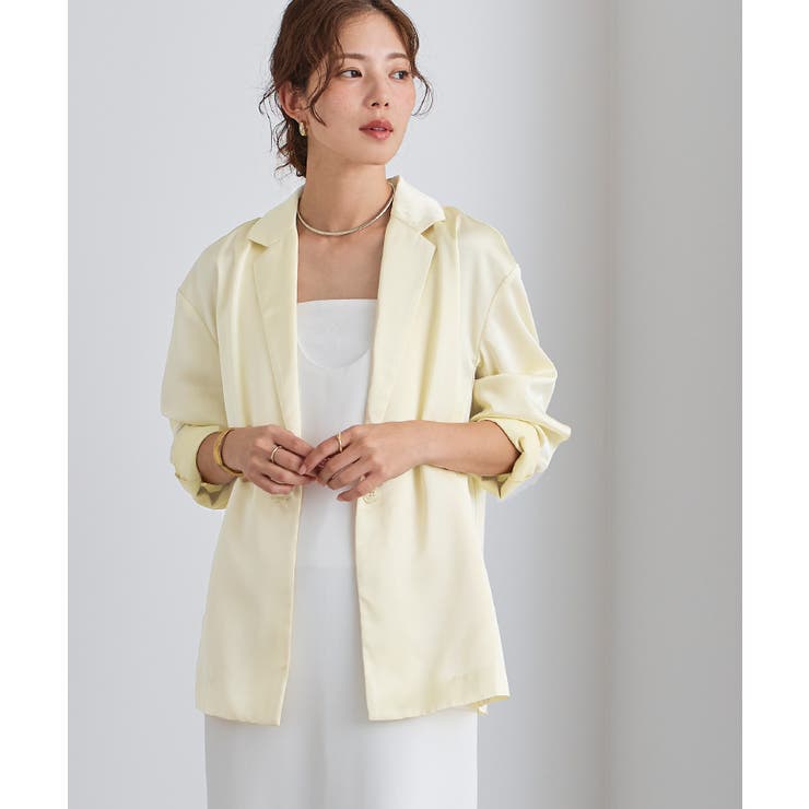 サテンテーラードジャケット【UR’S ユアーズ】 | titivate | 詳細画像4 