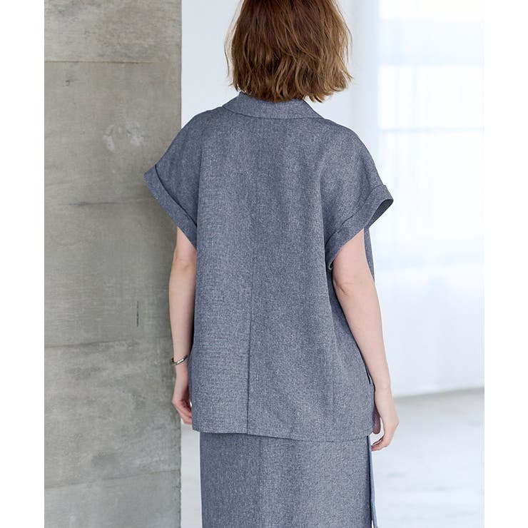 シャーベットリネンライクフレンチスリーブジャケット【UR’S ユアーズ】 | titivate | 詳細画像12 