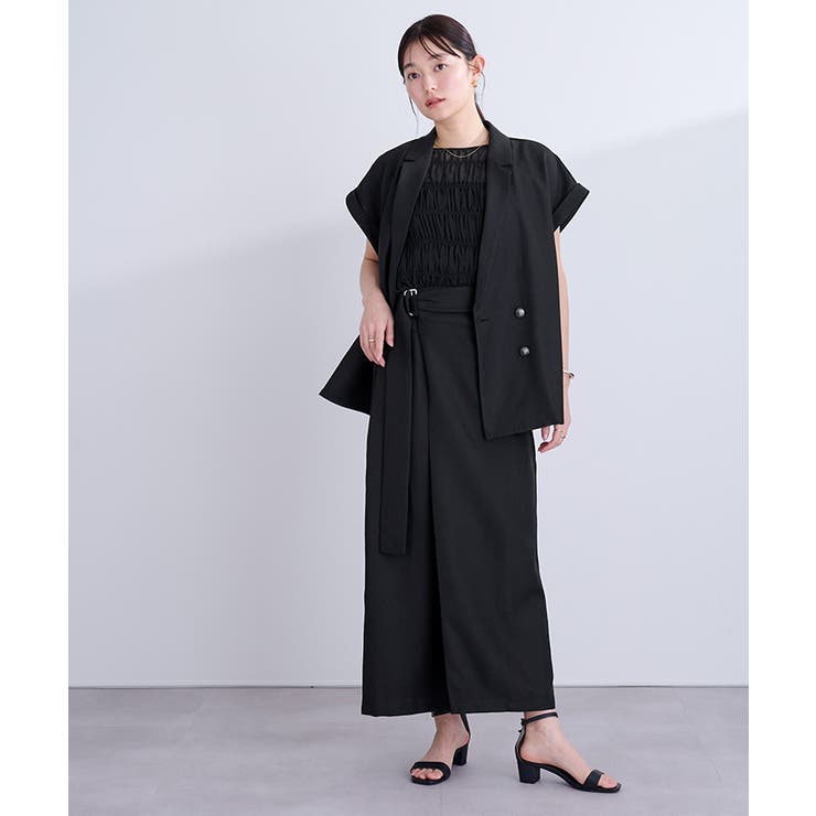 シャーベットリネンライクフレンチスリーブジャケット【UR’S ユアーズ】 | titivate | 詳細画像4 