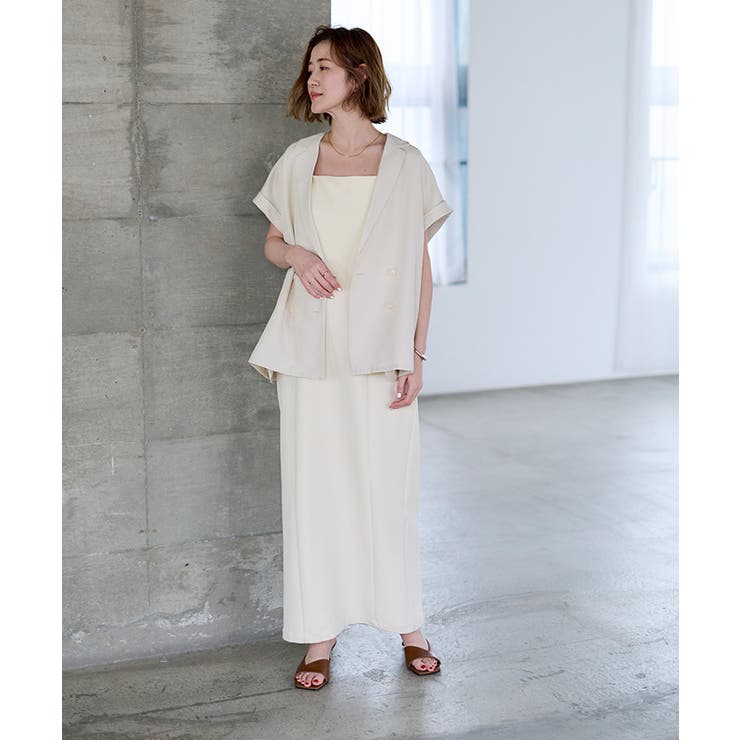 シャーベットリネンライクフレンチスリーブジャケット【UR’S ユアーズ】 | titivate | 詳細画像6 