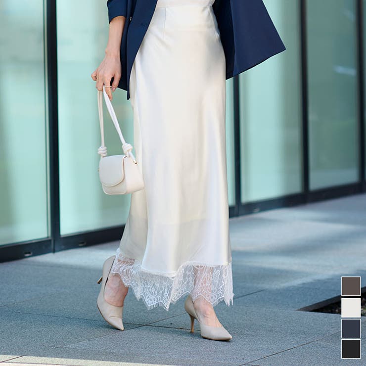 レースサテンマーメイドスカート【UR’S ユアーズ】 | titivate | 詳細画像1 