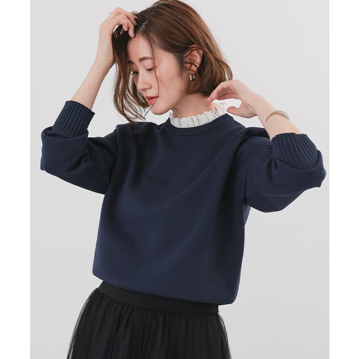 襟付きニットプルオーバー【UR’S ユアーズ】【セレモニー】 | titivate | 詳細画像5 