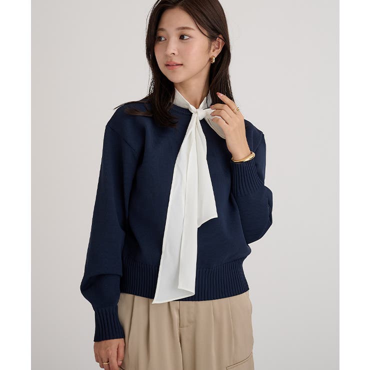 襟付きニットプルオーバー【UR’S ユアーズ】【セレモニー】 | titivate | 詳細画像7 