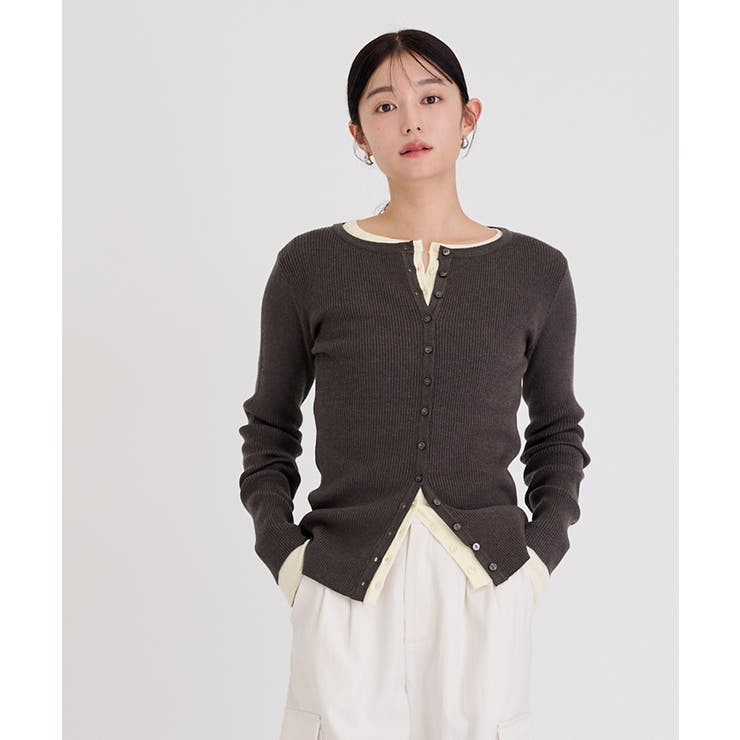 メニー釦リブニットカーディガン【UR’S ユアーズ】 | titivate | 詳細画像10 