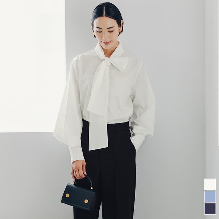 袖タックボウタイブラウス【UR’S ユアーズ】【セレモニー】 | titivate | 詳細画像1 