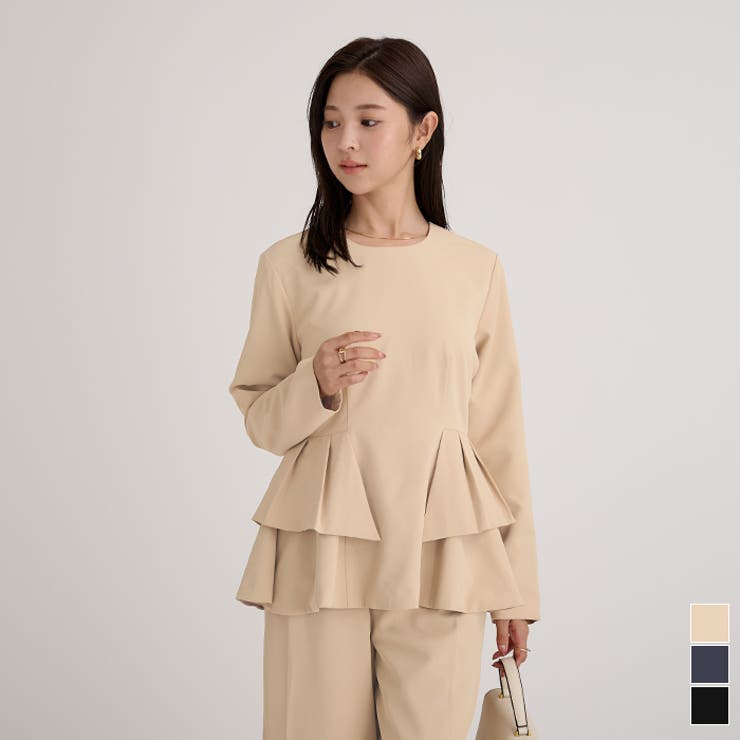 フリルペプラムブラウス【UR’S ユアーズ】【セレモニー】 | titivate | 詳細画像1 