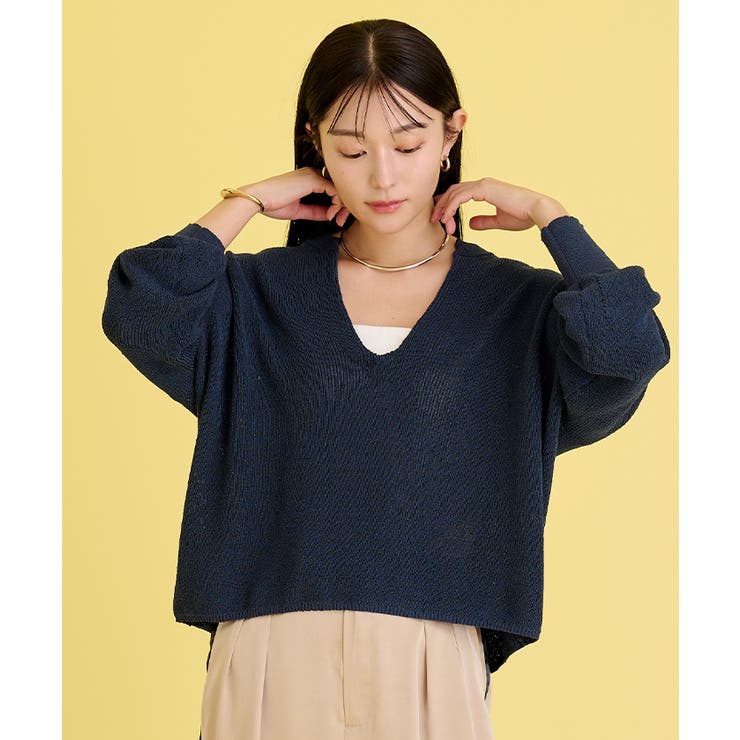 ミドルゲージディープVネックニット【UR’S ユアーズ】 | titivate | 詳細画像22 