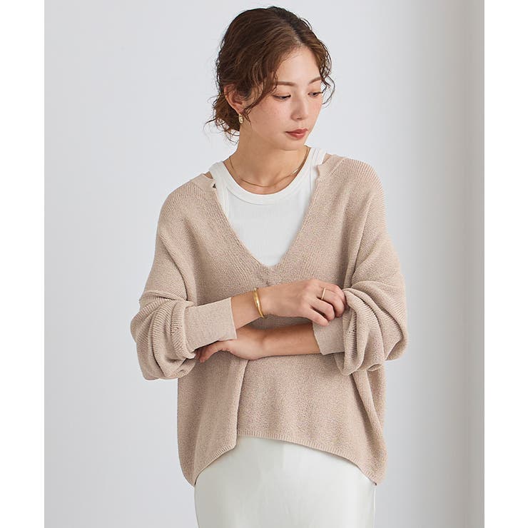 ミドルゲージディープVネックニット【UR’S ユアーズ】 | titivate | 詳細画像29 