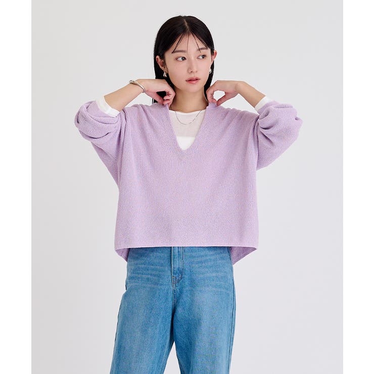 ミドルゲージディープVネックニット【UR’S ユアーズ】 | titivate | 詳細画像6 