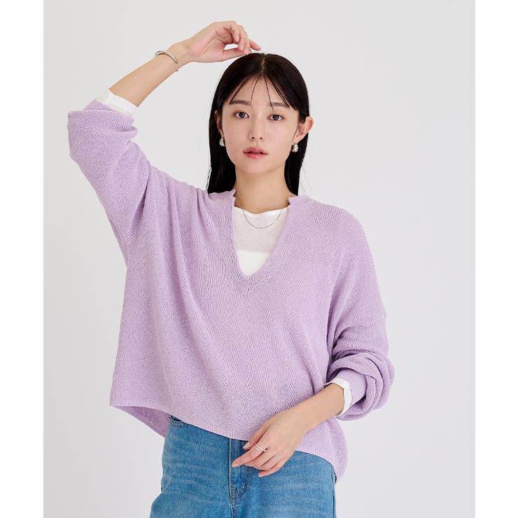 ミドルゲージディープVネックニット【UR’S ユアーズ】 | titivate | 詳細画像7 