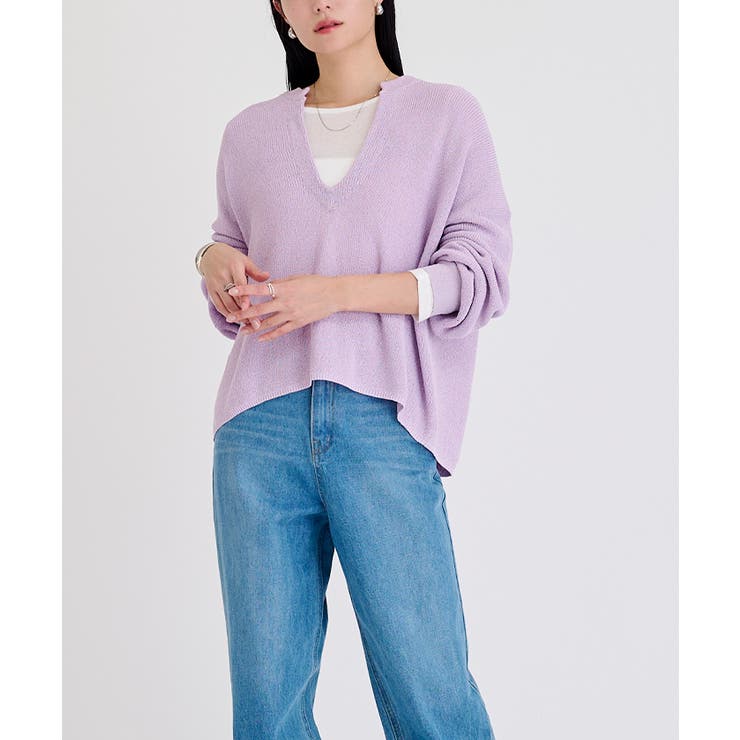 ミドルゲージディープVネックニット【UR’S ユアーズ】 | titivate | 詳細画像9 