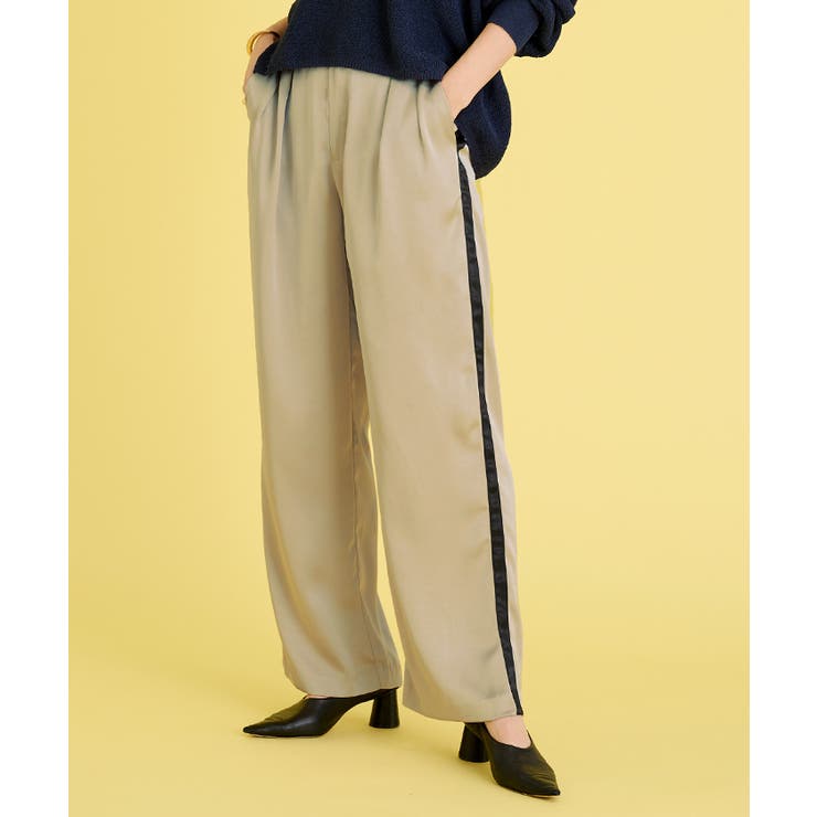 サテンラインワイドパンツ【UR’S ユアーズ】 | titivate | 詳細画像3 