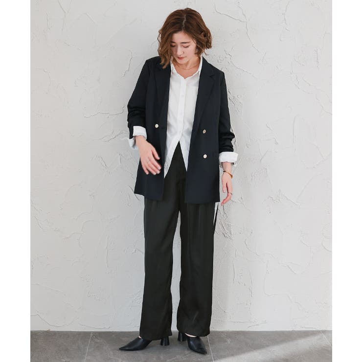 サテンラインワイドパンツ【UR’S ユアーズ】 | titivate | 詳細画像12 