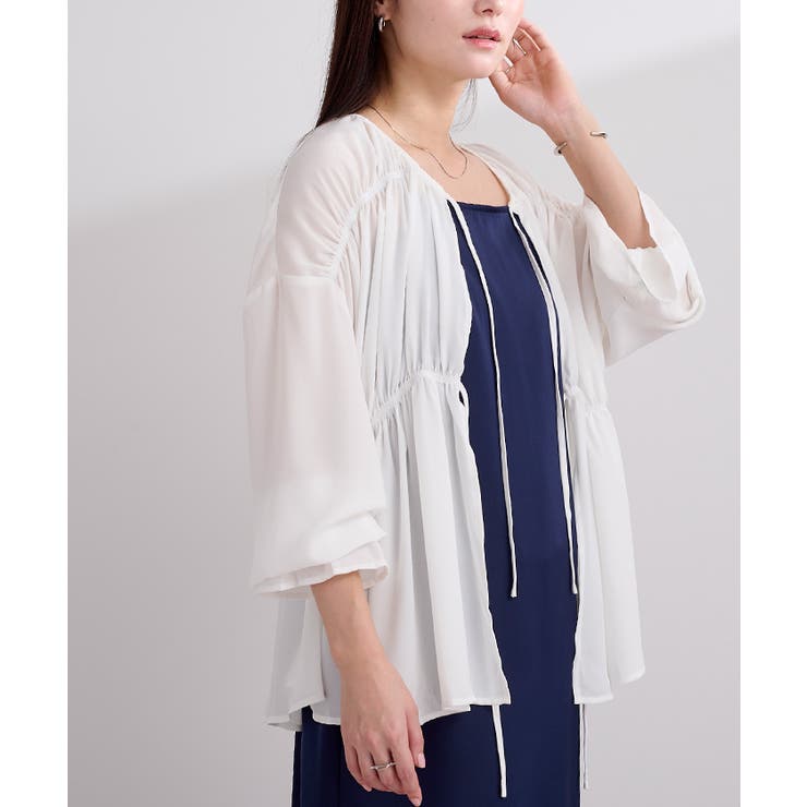 前後2wayクレープギャザーブラウス【UR’S ユアーズ】 | titivate | 詳細画像25 