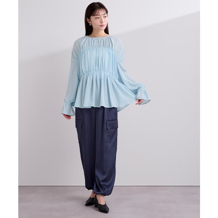 前後2wayクレープギャザーブラウス【UR’S ユアーズ】 | titivate | 詳細画像28 