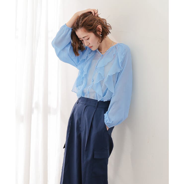 シアーラッフルブラウス【UR’S ユアーズ】 | titivate | 詳細画像2 