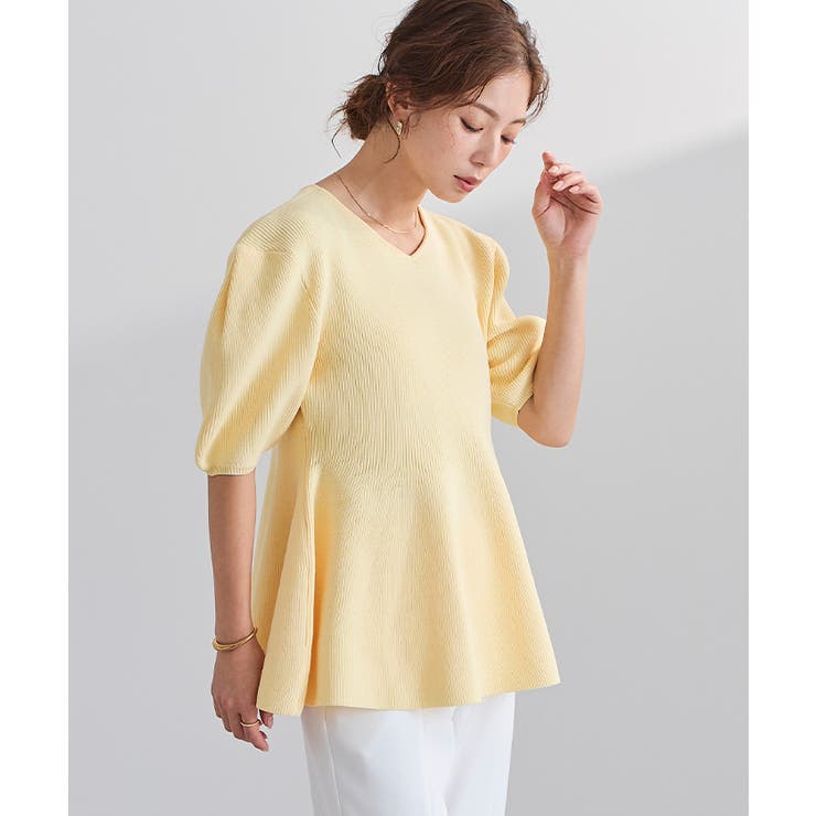 前後2wayハーフスリーブフレアニット【UR’S ユアーズ】 | titivate | 詳細画像28 