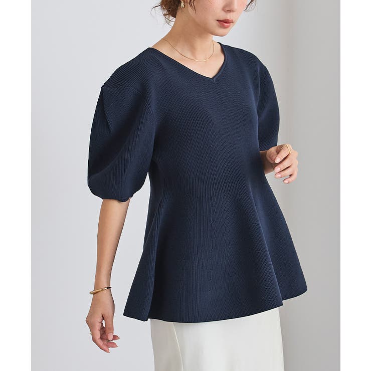 前後2wayハーフスリーブフレアニット【UR’S ユアーズ】 | titivate | 詳細画像31 