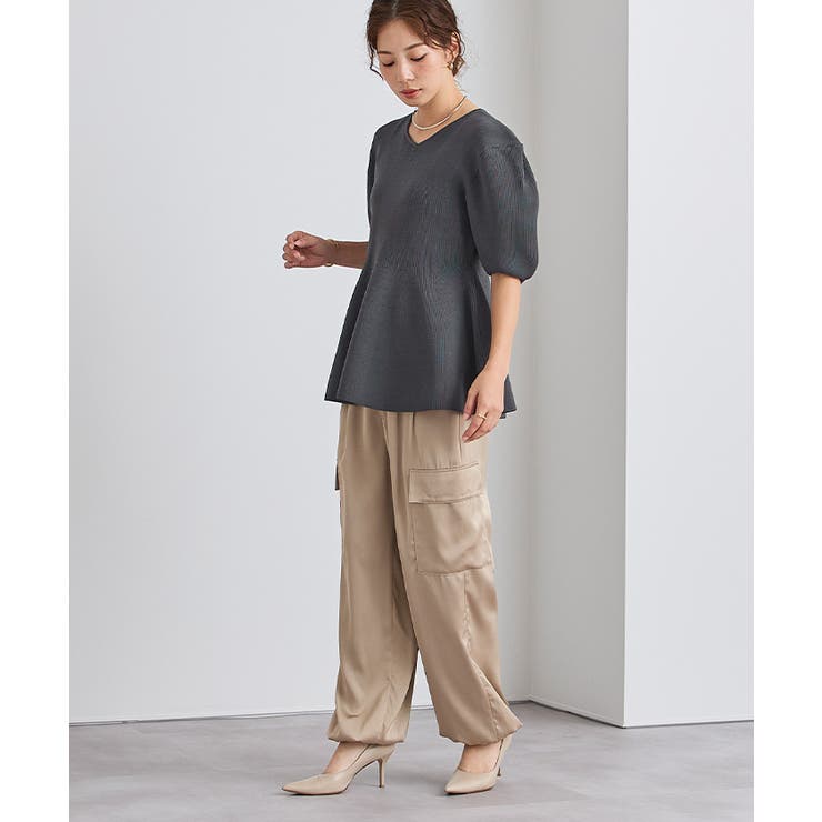 前後2wayハーフスリーブフレアニット【UR’S ユアーズ】 | titivate | 詳細画像19 