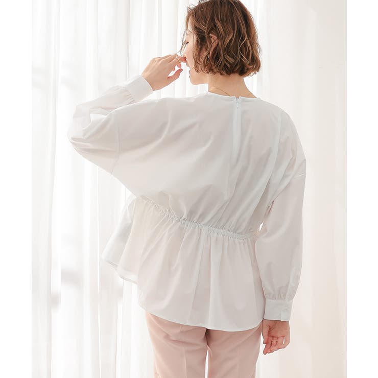 Vネックウエストギャザーブラウス【UR’S ユアーズ】 | titivate | 詳細画像13 