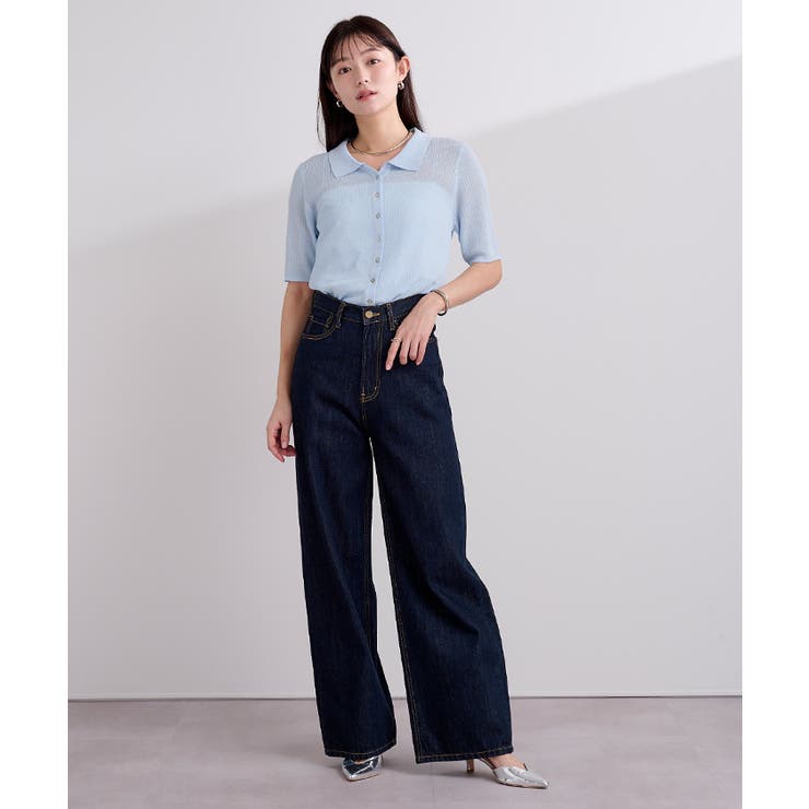 襟付きシアーリブラメニット【UR’S ユアーズ】 | titivate | 詳細画像22 