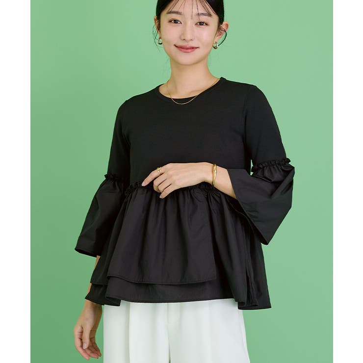 異素材ドッキングフレアプルオーバー【UR’S ユアーズ】 | titivate | 詳細画像8 