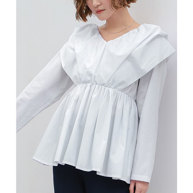 タックショルダーペプラムブラウス【UR’S ユアーズ】 | titivate | 詳細画像3 