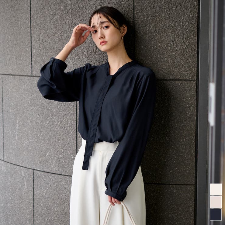 Vネックタイブラウス【UR’S ユアーズ】 | titivate | 詳細画像1 