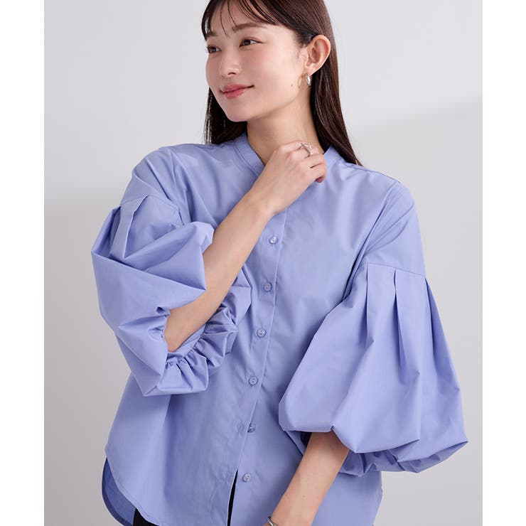 バンドカラー袖ボリュームブラウス【UR’S ユアーズ】 | titivate | 詳細画像4 