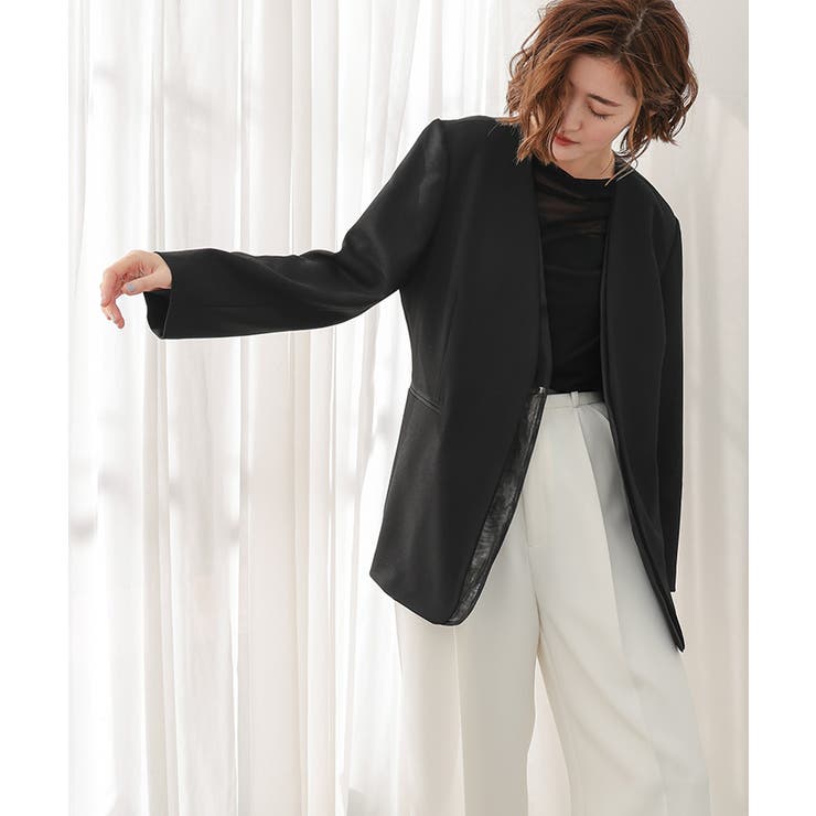 シアーレイヤードノーカラージャケット【UR’S ユアーズ】 | titivate | 詳細画像11 