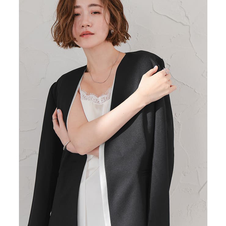 シアーレイヤードノーカラージャケット【UR’S ユアーズ】 | titivate | 詳細画像4 