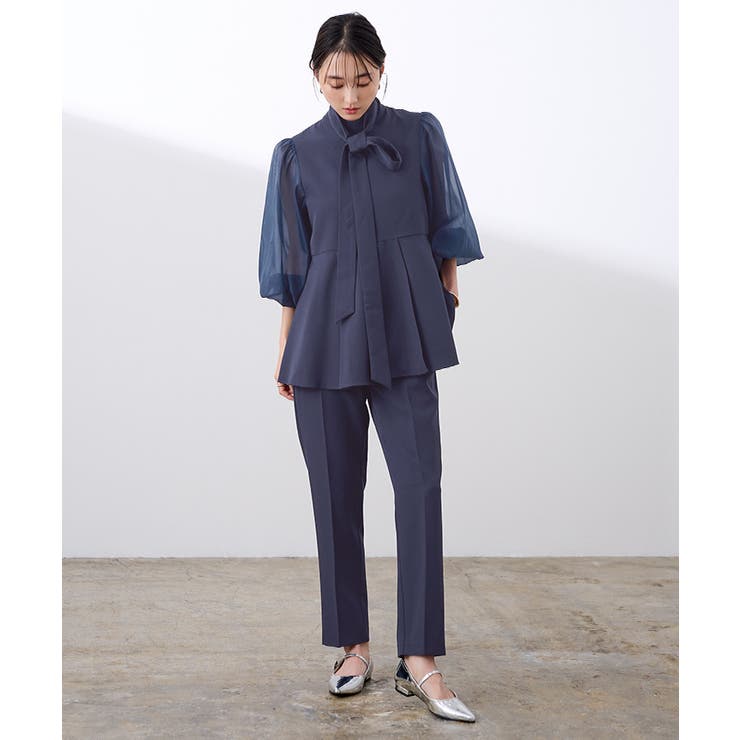 シアースリーブペプラムトップス×パンツ/セットアップ【UR’S ユアーズ】 | titivate | 詳細画像12 