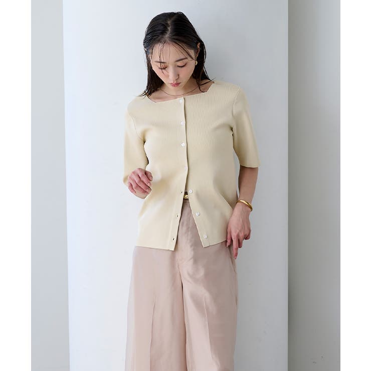 2wayスクエアネックリブニット【UR’S ユアーズ】 | titivate | 詳細画像5 