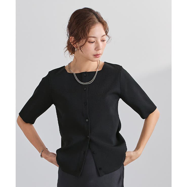 2wayスクエアネックリブニット【UR’S ユアーズ】 | titivate | 詳細画像9 