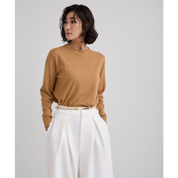 カシミヤタッチクルーネックニットトップス【UR’S ユアーズ】 | titivate | 詳細画像2 