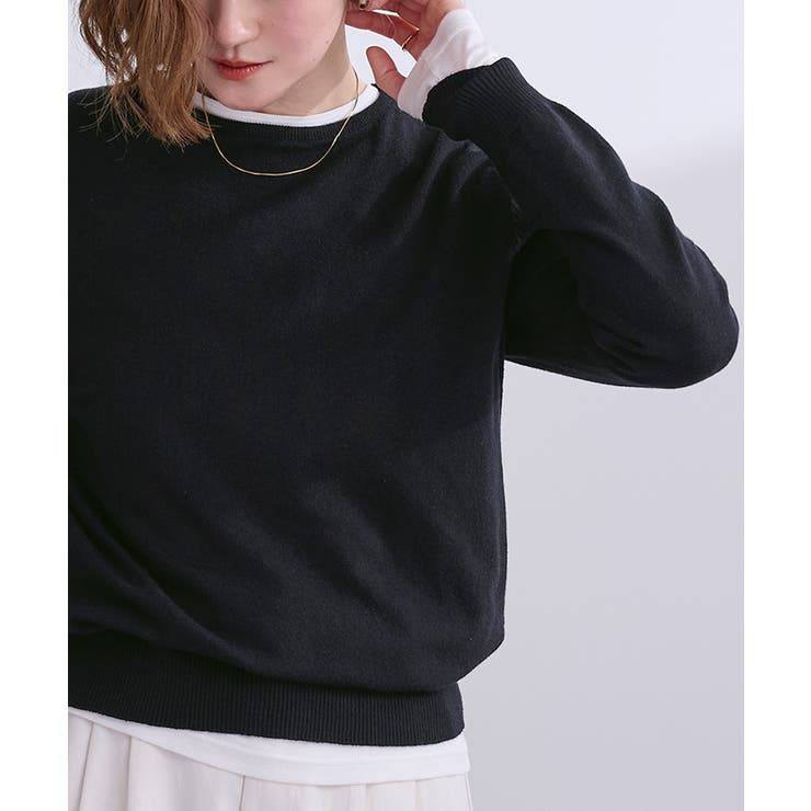 カシミヤタッチクルーネックニットトップス【UR’S ユアーズ】 | titivate | 詳細画像9 