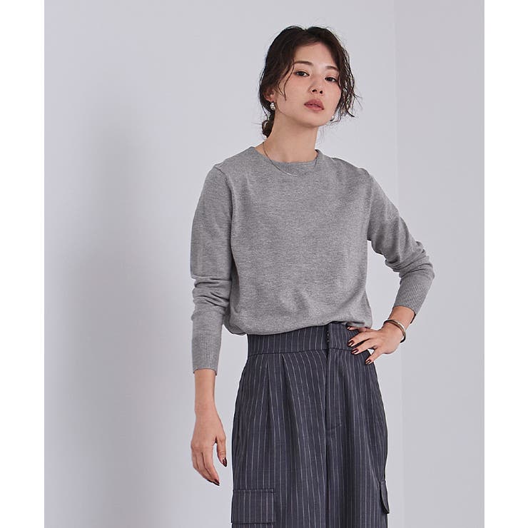カシミヤタッチクルーネックニットトップス【UR’S ユアーズ】 | titivate | 詳細画像12 