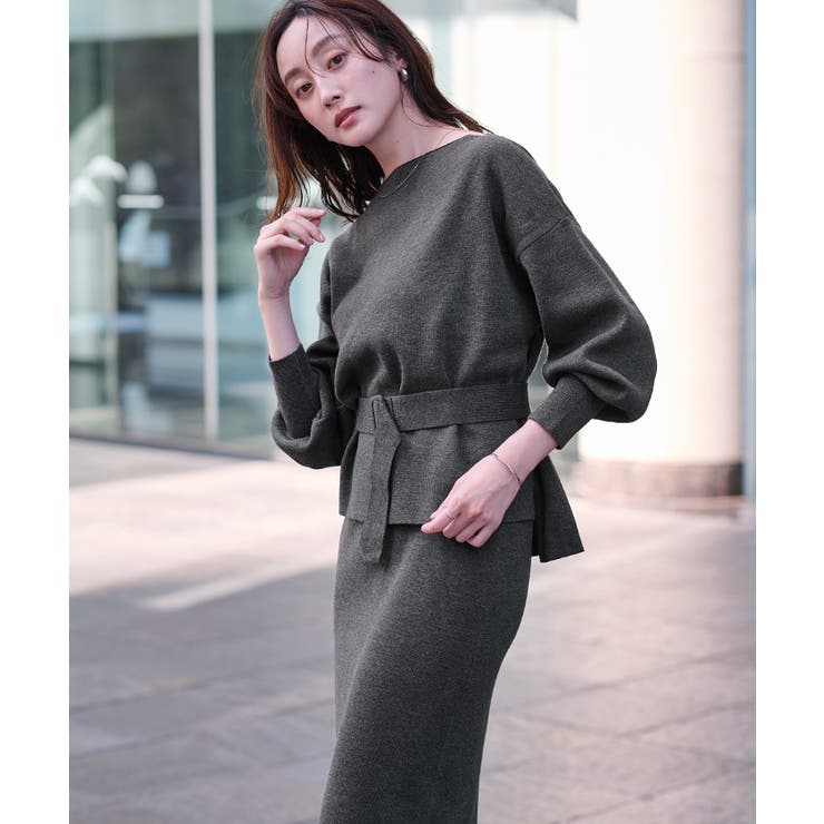 ミラノリブニットセットアップ【UR'S ユアーズ】[品番：TV000007138