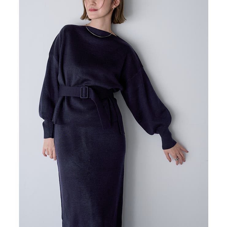 ミラノリブニットセットアップ【UR'S ユアーズ】[品番：TV000007138