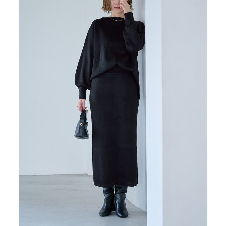 ミラノリブニットセットアップ【UR'S ユアーズ】[品番：TV000007138