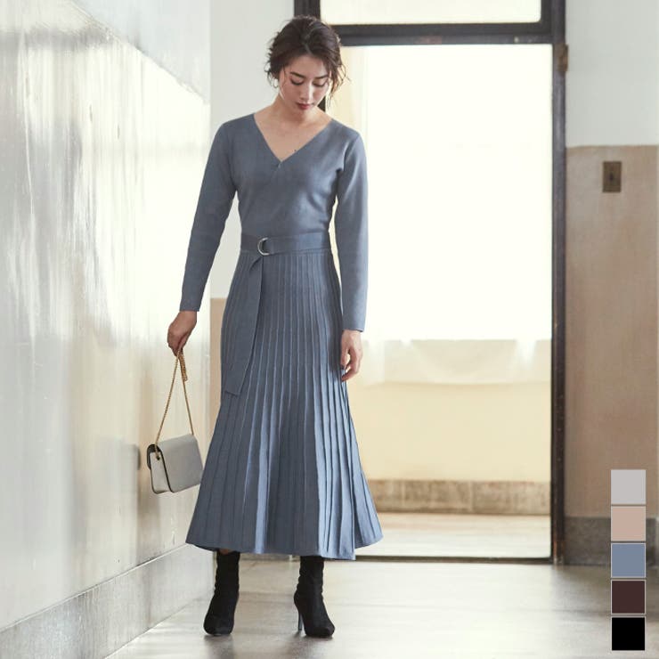 カシュクールプリーツワンピース ワンピース レディース 品番 Tv Titivate ティティベート のレディース ファッション通販 Shoplist ショップリスト