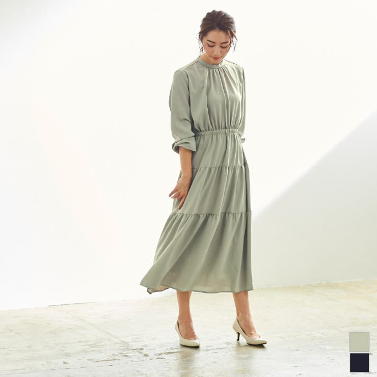 スタンドネックティアードワンピース ワンピース レディース 品番 Tv Titivate ティティ ベート のレディースファッション通販 Shoplist ショップリスト