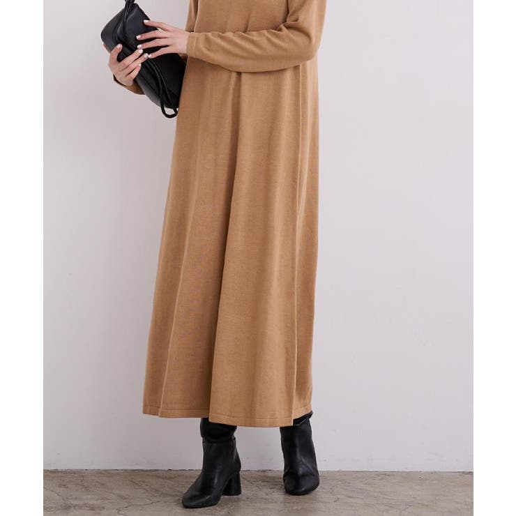 ボートネックロングニットワンピース【UR'S ユアーズ】[品番