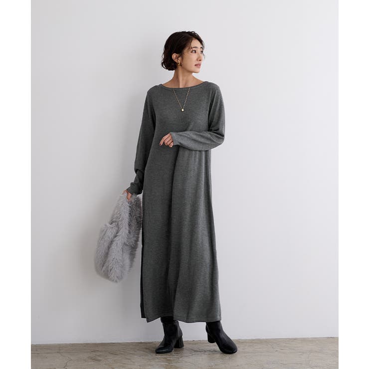 ボートネックロングニットワンピース【UR’S ユアーズ】 | titivate | 詳細画像24 