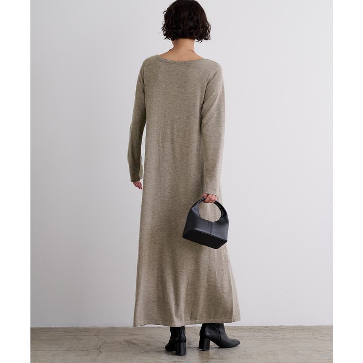 ボートネックロングニットワンピース【UR'S  ユアーズ】[品番：TV000011403]｜titivate（ティティベート）のレディースファッション通販｜SHOPLIST（ショップリスト）