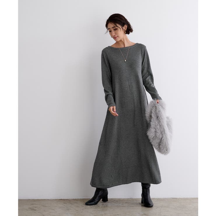 ボートネックロングニットワンピース【UR’S ユアーズ】 | titivate | 詳細画像7 