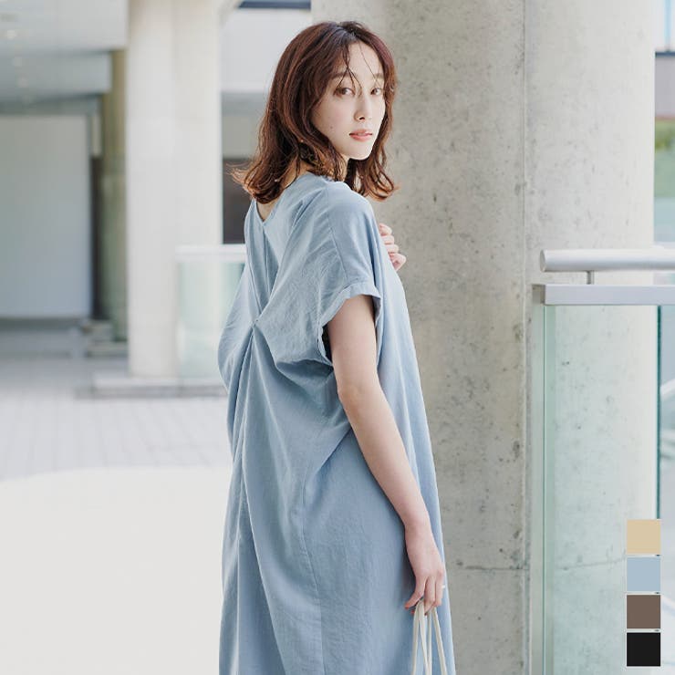 リネンタッチ2wayスナップワンピース ワンピース レディース 品番 Tv Titivate ティティベート のレディースファッション通販 Shoplist ショップリスト