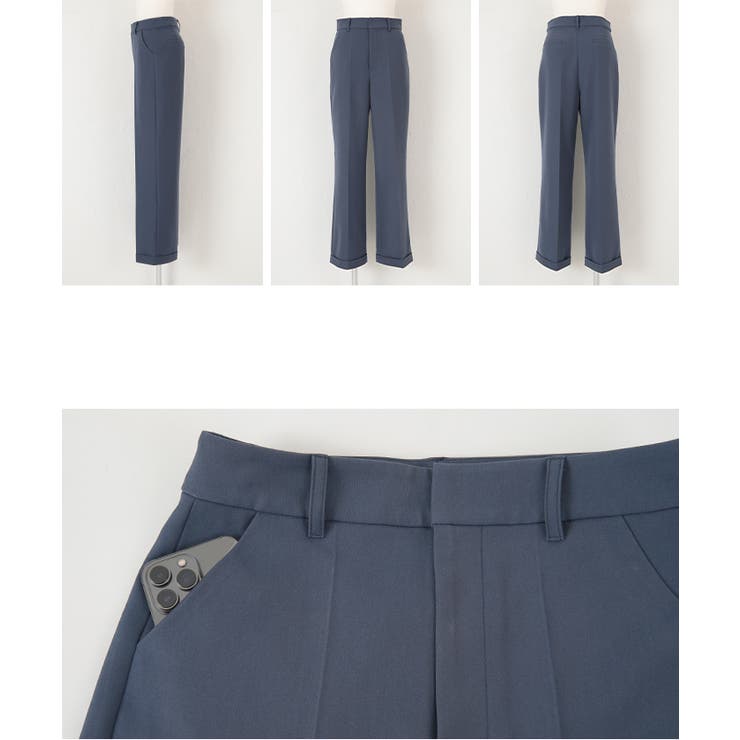 裾ダブルセンタープレスパンツ ボトムス レディース | titivate | 詳細画像5 