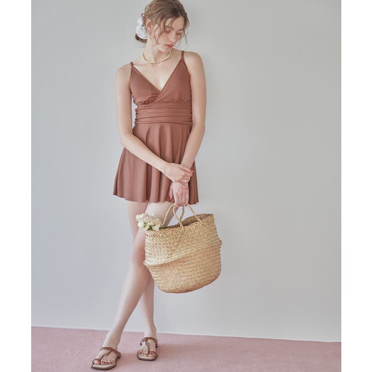 スカート付Vネックワンピース/水着【SEADRESS シードレス】 | titivate | 詳細画像14 