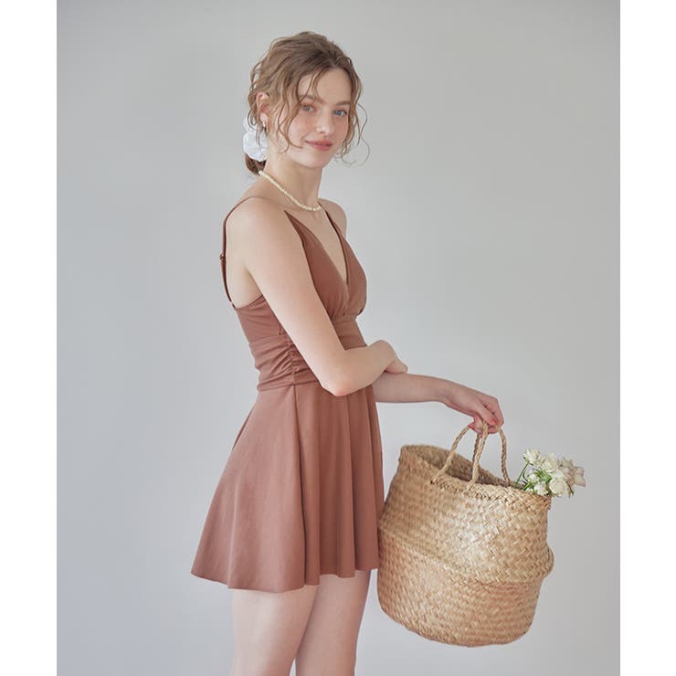 スカート付Vネックワンピース/水着【SEADRESS シードレス】 | titivate | 詳細画像15 